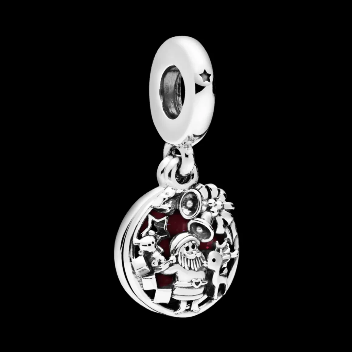 Pandora Charms Pendentes De Prata-Charm Pendente Alegria Do Natal