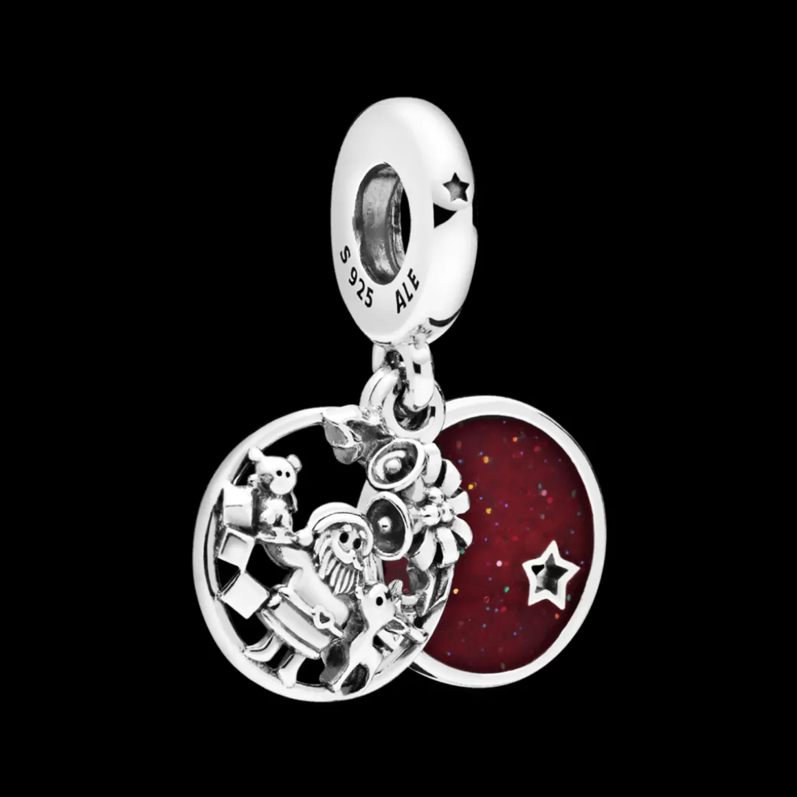 Pandora Charms Pendentes De Prata-Charm Pendente Alegria Do Natal