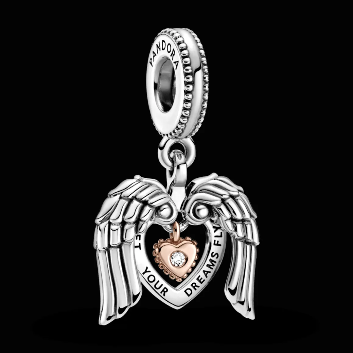 Pandora Charms Pendentes Dois Tons-Charm Pendente Asas De Anjo Club 2021