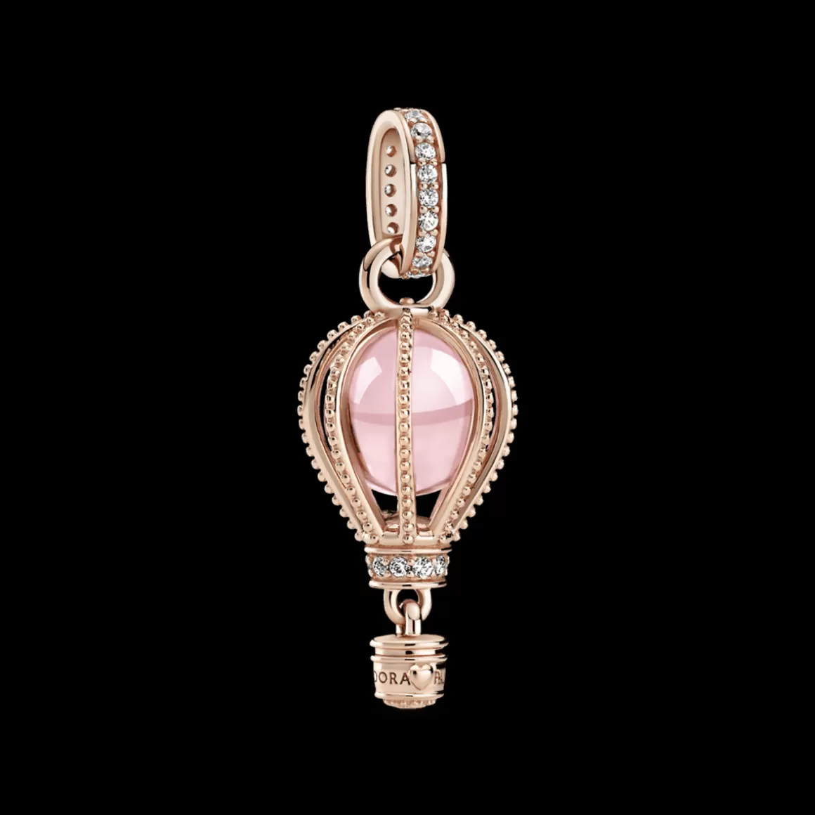 Pandora Charms Pendentes De Ouro Rosé-Charm Pendente Balao De Ar Quente Rosa Brilhante