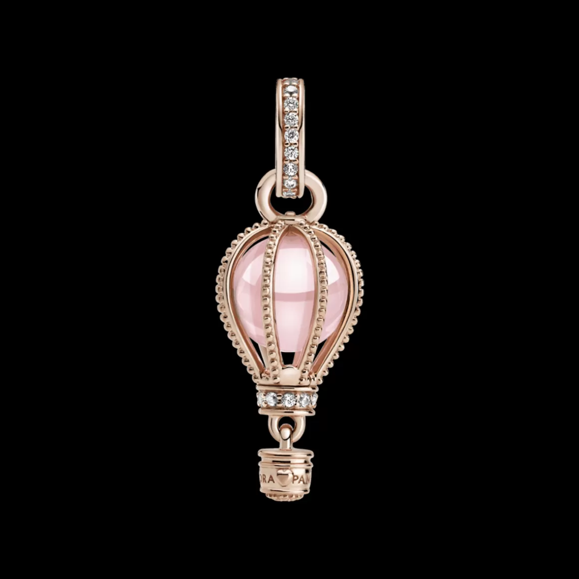 Pandora Charms Pendentes De Ouro Rosé-Charm Pendente Balao De Ar Quente Rosa Brilhante