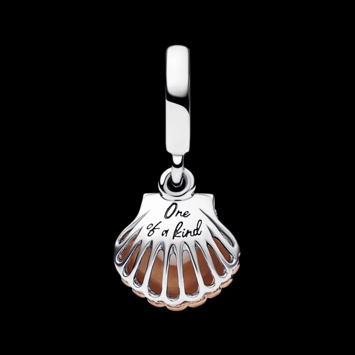 Pandora Charms Pendentes Dois Tons | Charms Cristal-Charm Pendente Concha do Mar e Pérola em Dois Tons - Club 2023