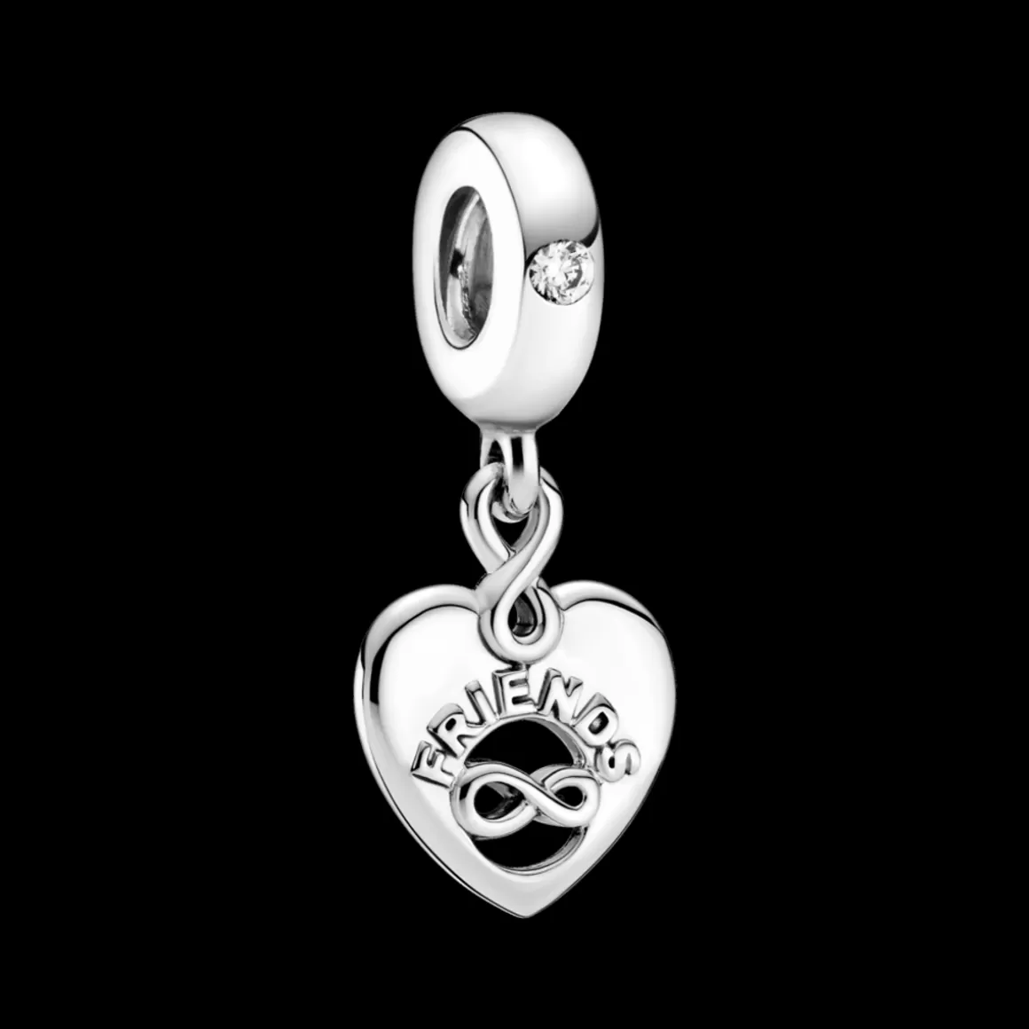 Pandora Charms Pendentes De Prata-Charm Pendente Coração Amigas Para Sempre