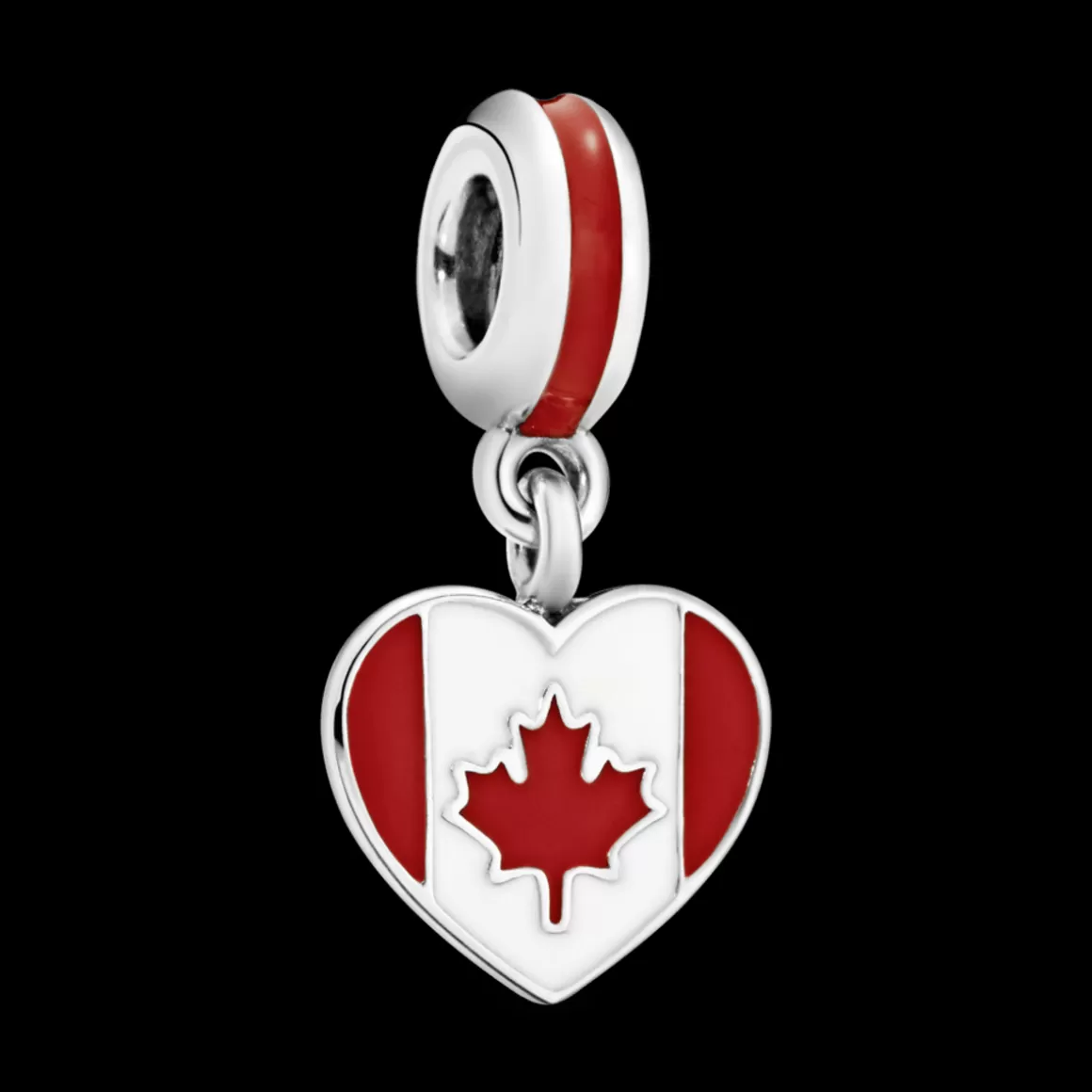 Pandora Charms Pendentes De Prata-Charm Pendente Coração Canadense