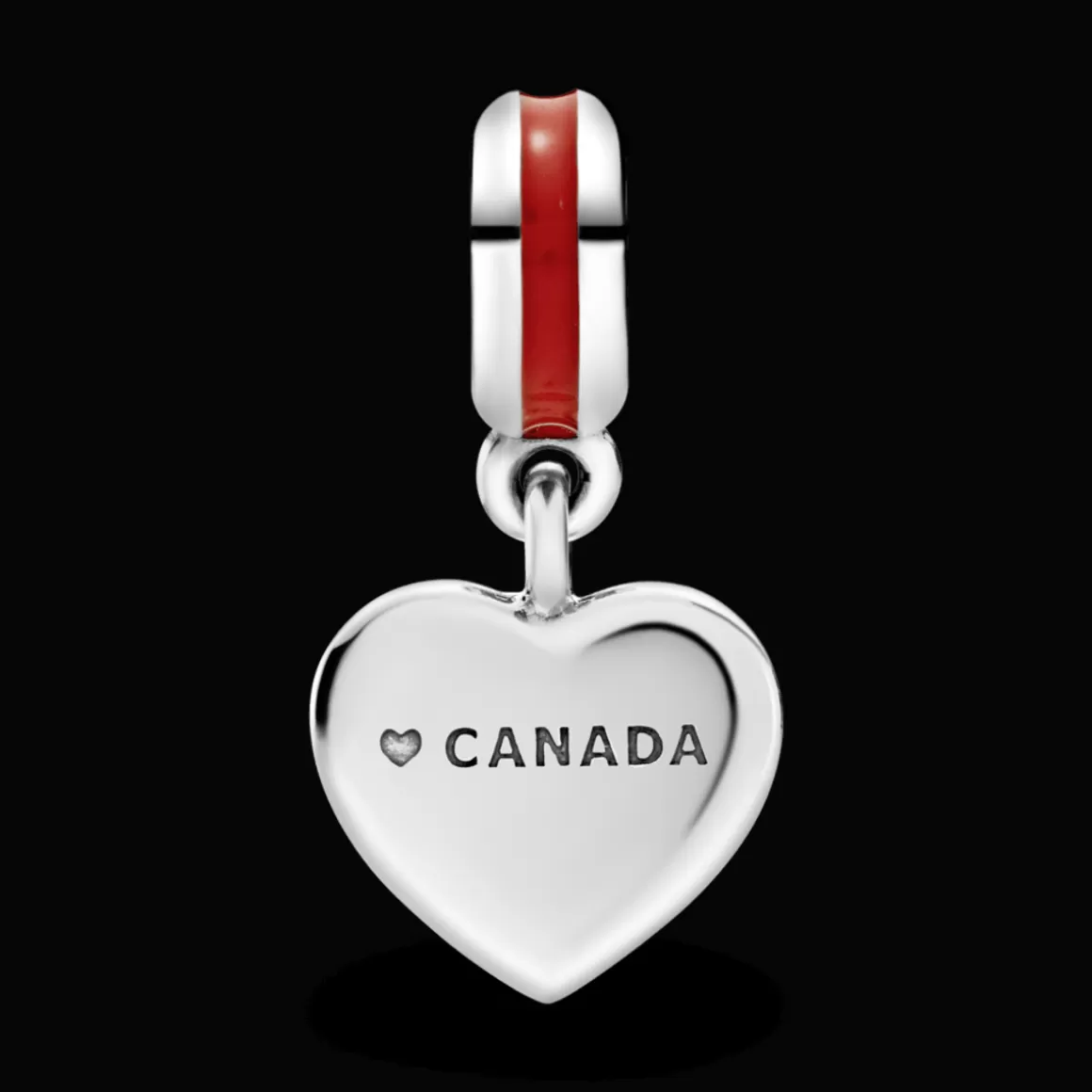 Pandora Charms Pendentes De Prata-Charm Pendente Coração Canadense