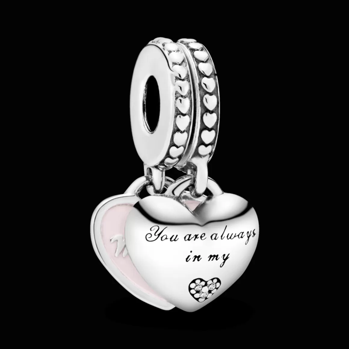 Pandora Charms Pendentes De Prata-Charm Pendente Coração De Mãe & Filha