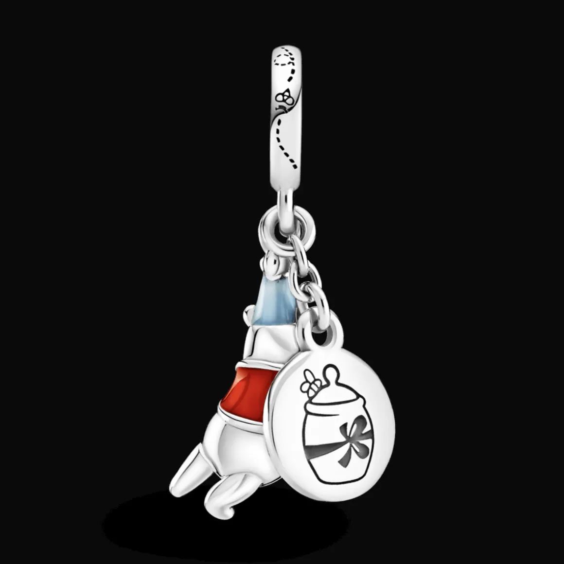 Pandora Charms Pendentes De Prata-Charm Pendente De Aniversario Ursinho Pooh