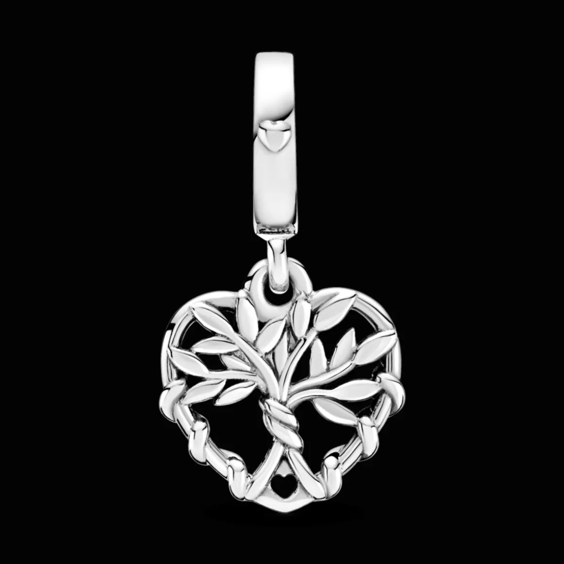 Pandora Charms Pendentes De Prata-Charm Pendente De Coração E Árvore Da Família