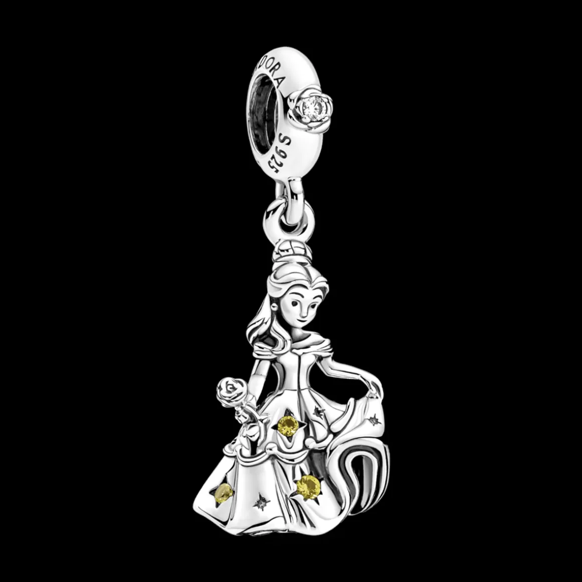 Pandora Charms Pendentes De Prata-Charm Pendente Disney_Bela Dancando