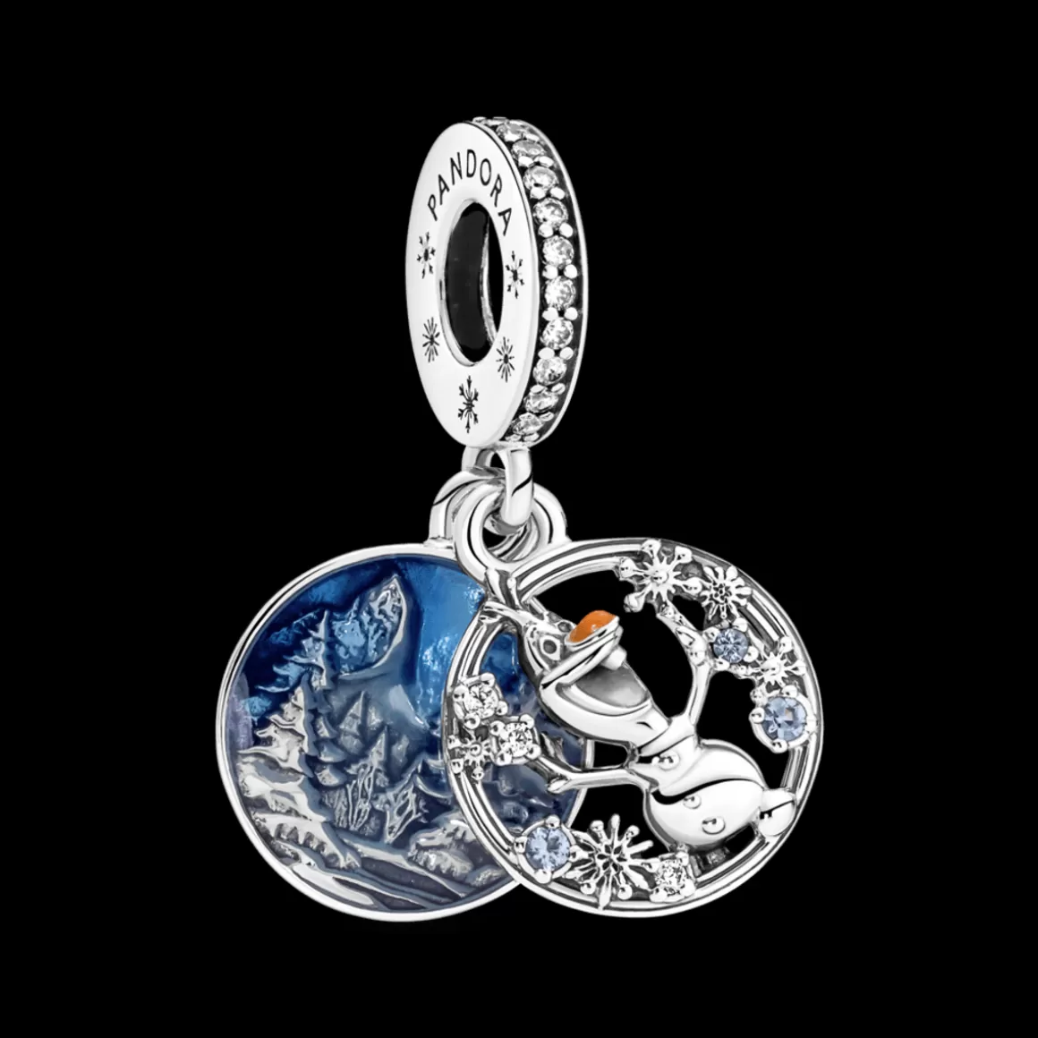 Pandora Charms Pendentes De Prata-Charm Pendente Disney Olaf _Frozen