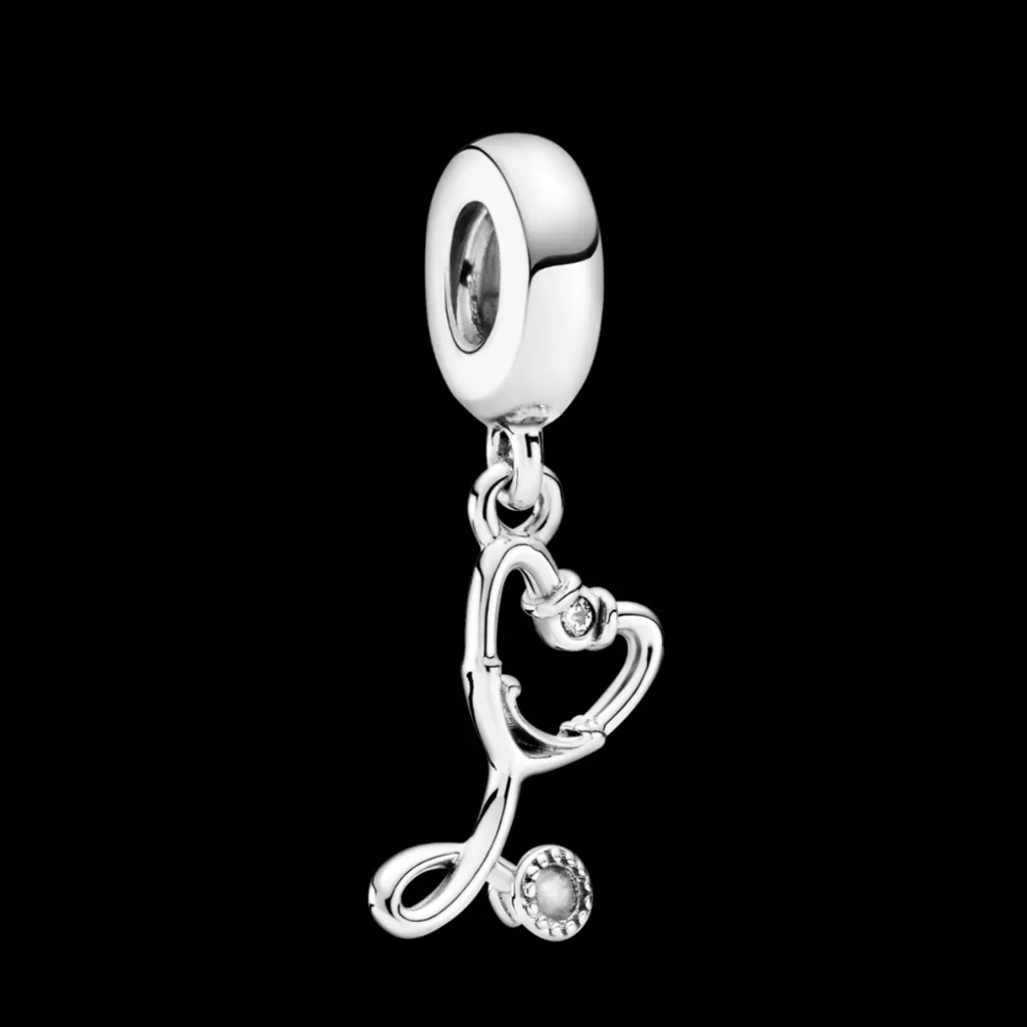 Pandora Charms Pendentes De Prata-Charm Pendente Estetoscópio Coração