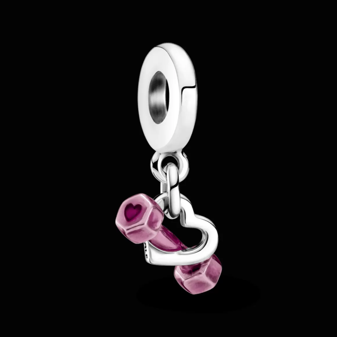 Pandora Charms Pendentes De Prata-Charm Pendente Halteres E Coracao