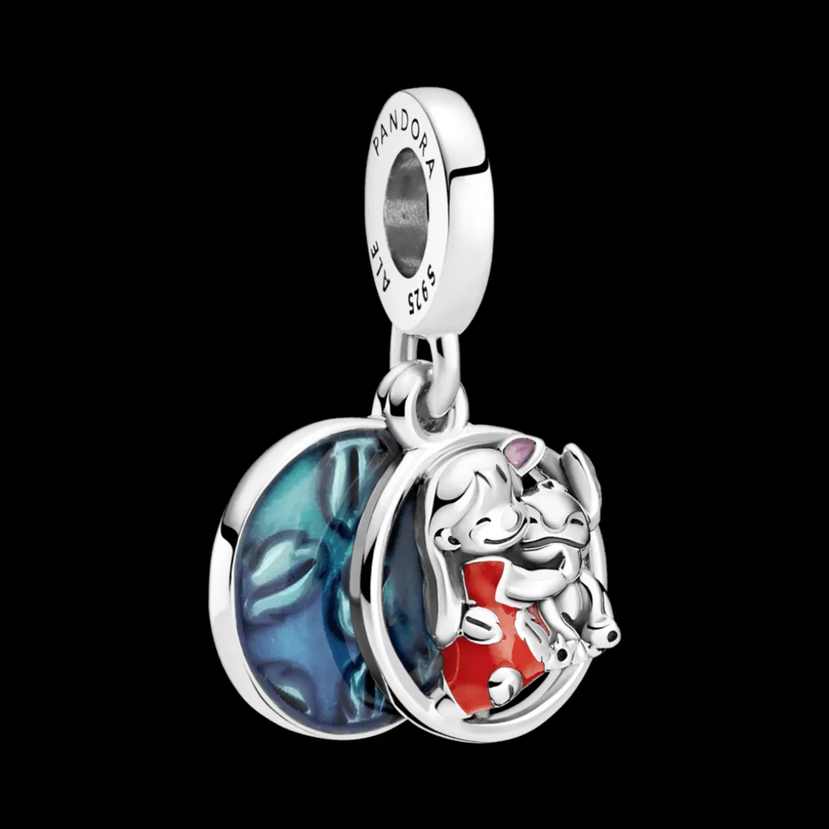 Pandora Charms Pendentes De Prata-Charm Pendente Lilo _ Stitch Da Disney