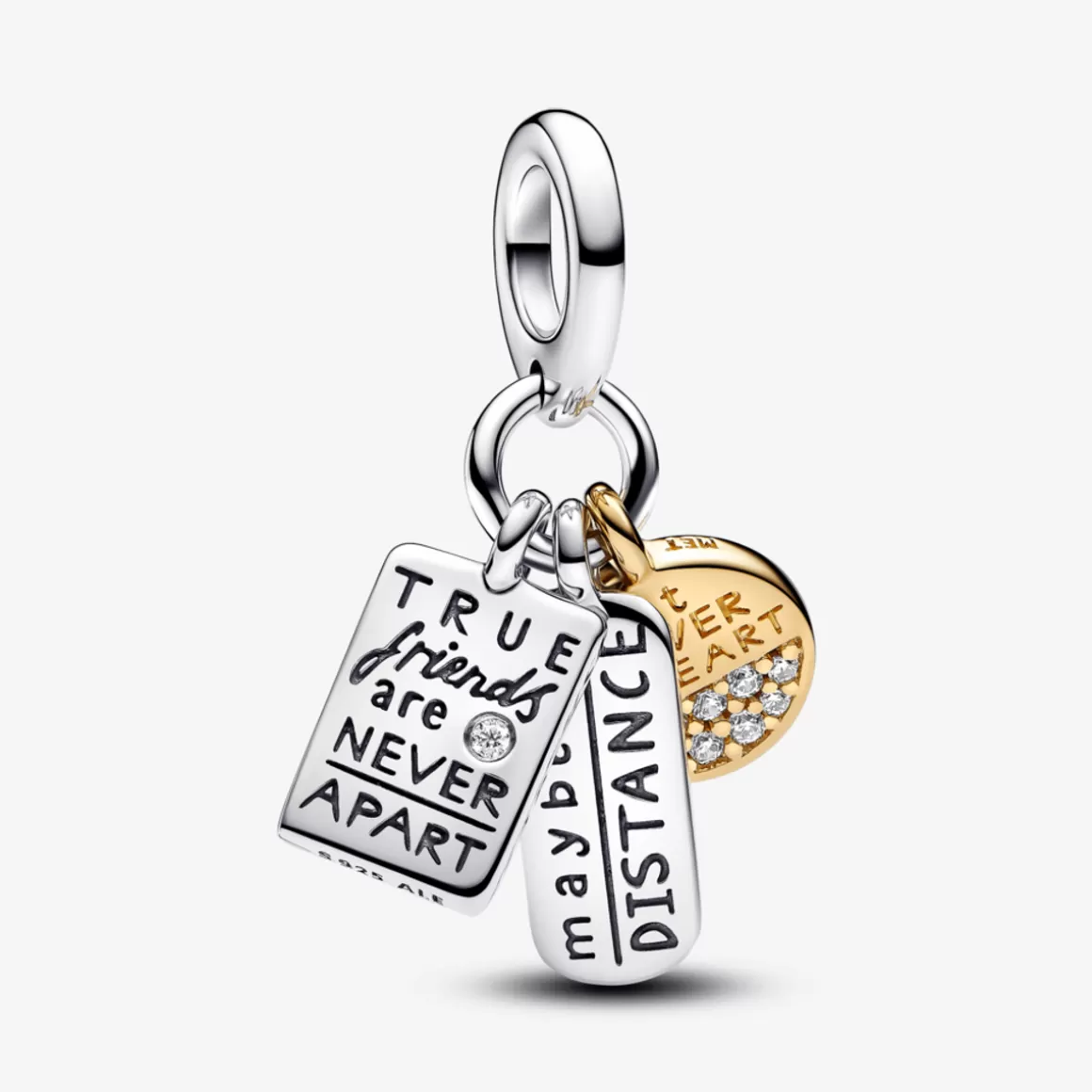 Pandora Charms Pendentes Dois Tons-Charm Pendente Melhores Amigos em Dois Tons