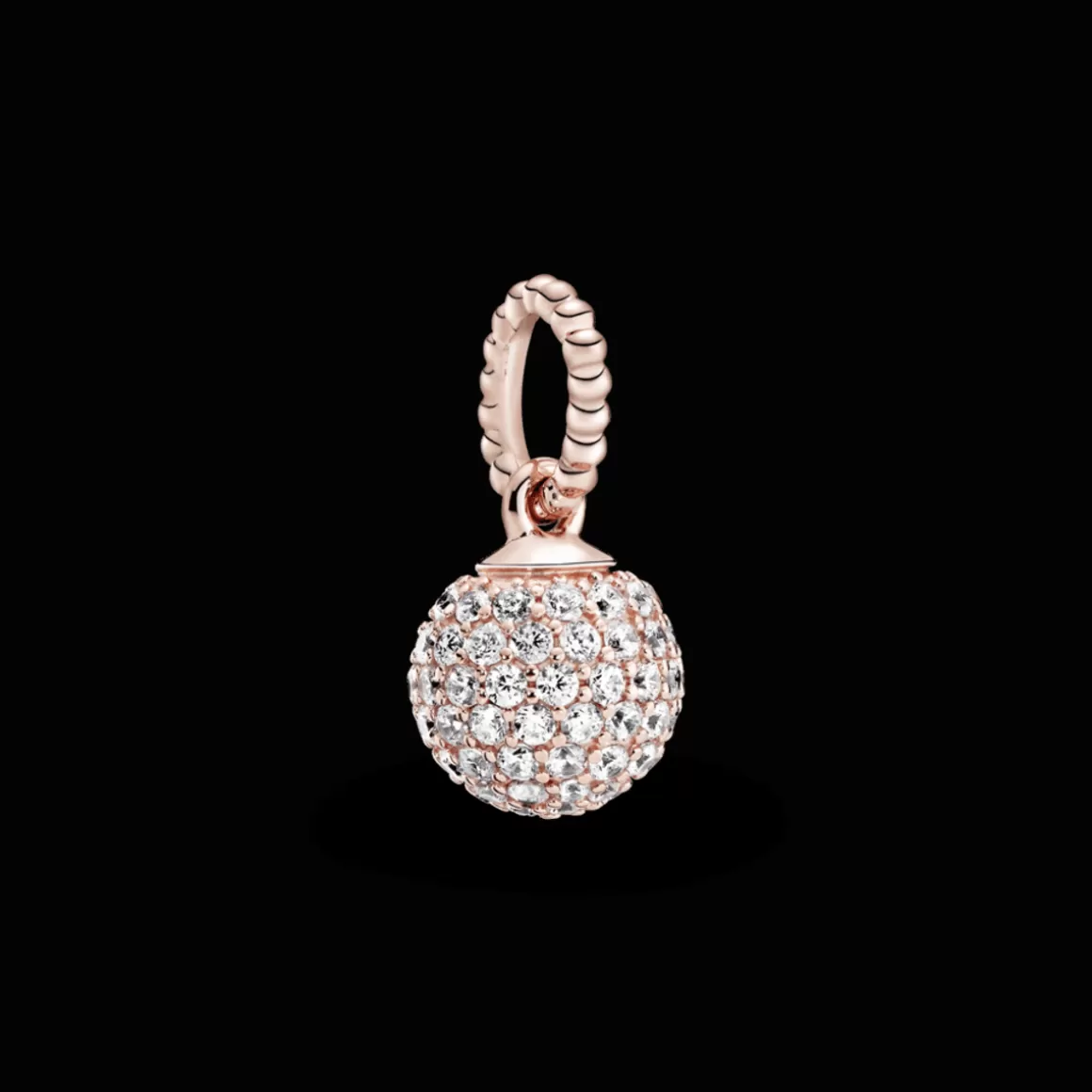 Pandora Charms Pendentes De Ouro Rosé-Charm Pendente Rose Esfera Brilhante