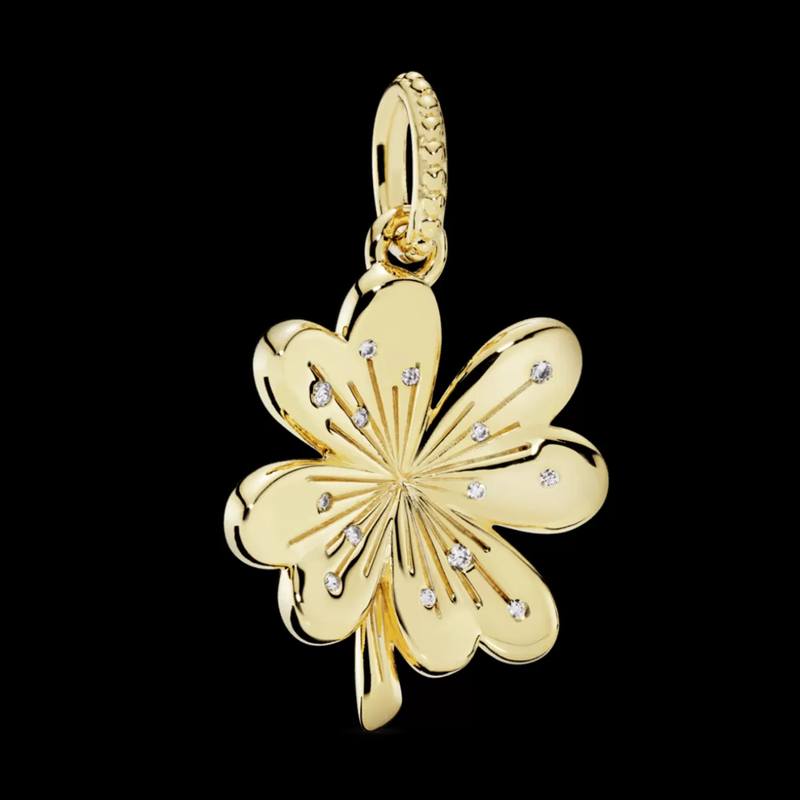 Pandora Charms Pendentes De Ouro-Charm Pendente Shine Corações Da Sorte