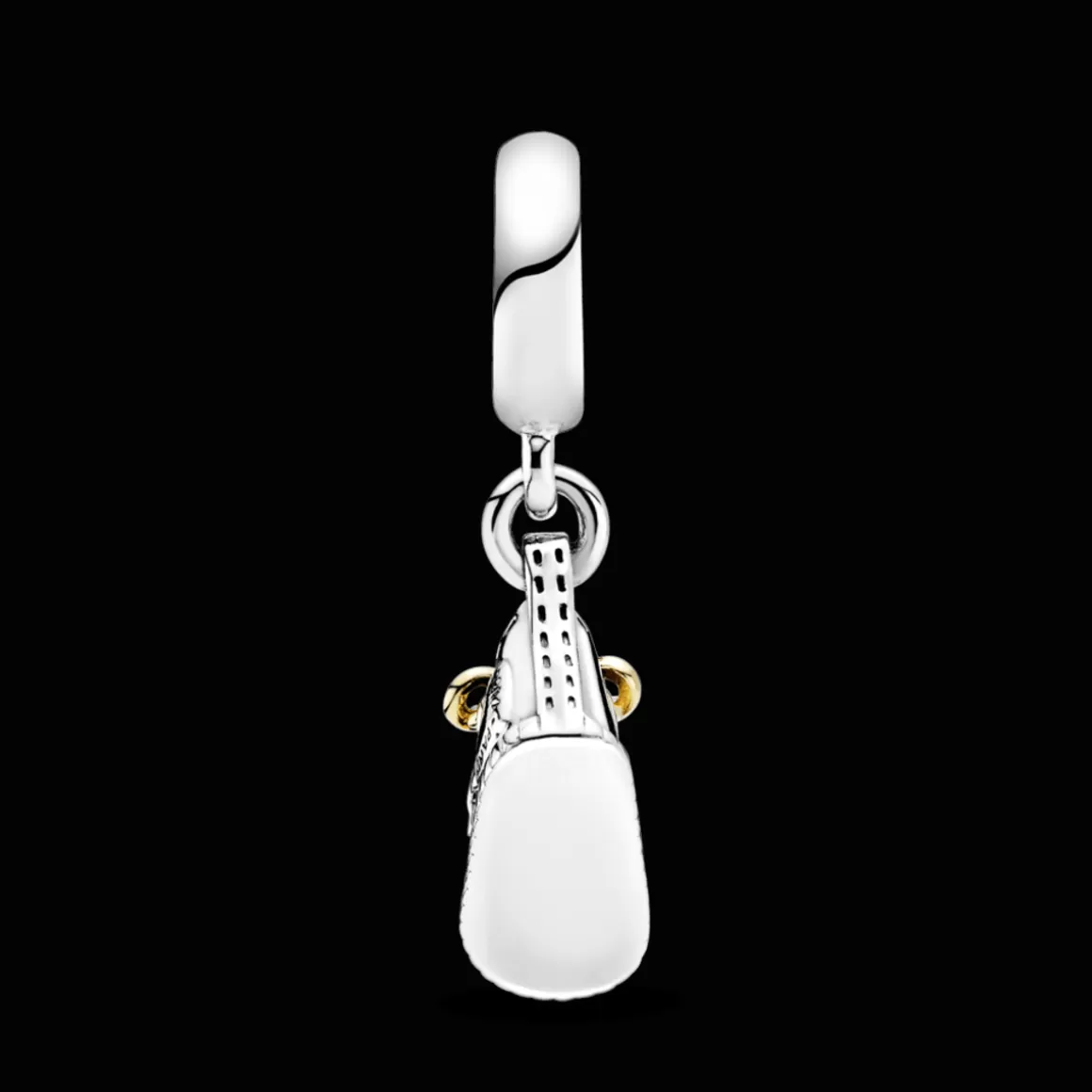 Pandora Charms Pendentes Dois Tons-Charm Pendente Sapatinho Do Bebê