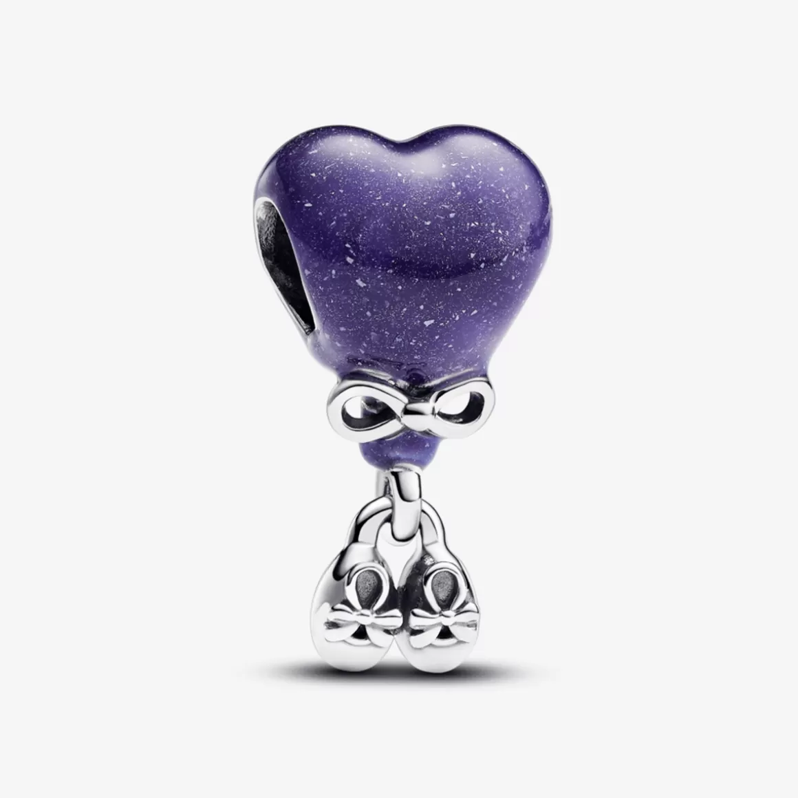 Pandora Charms De Prata-Charm Prata Cha Revelacao E Menina Balao Rosa