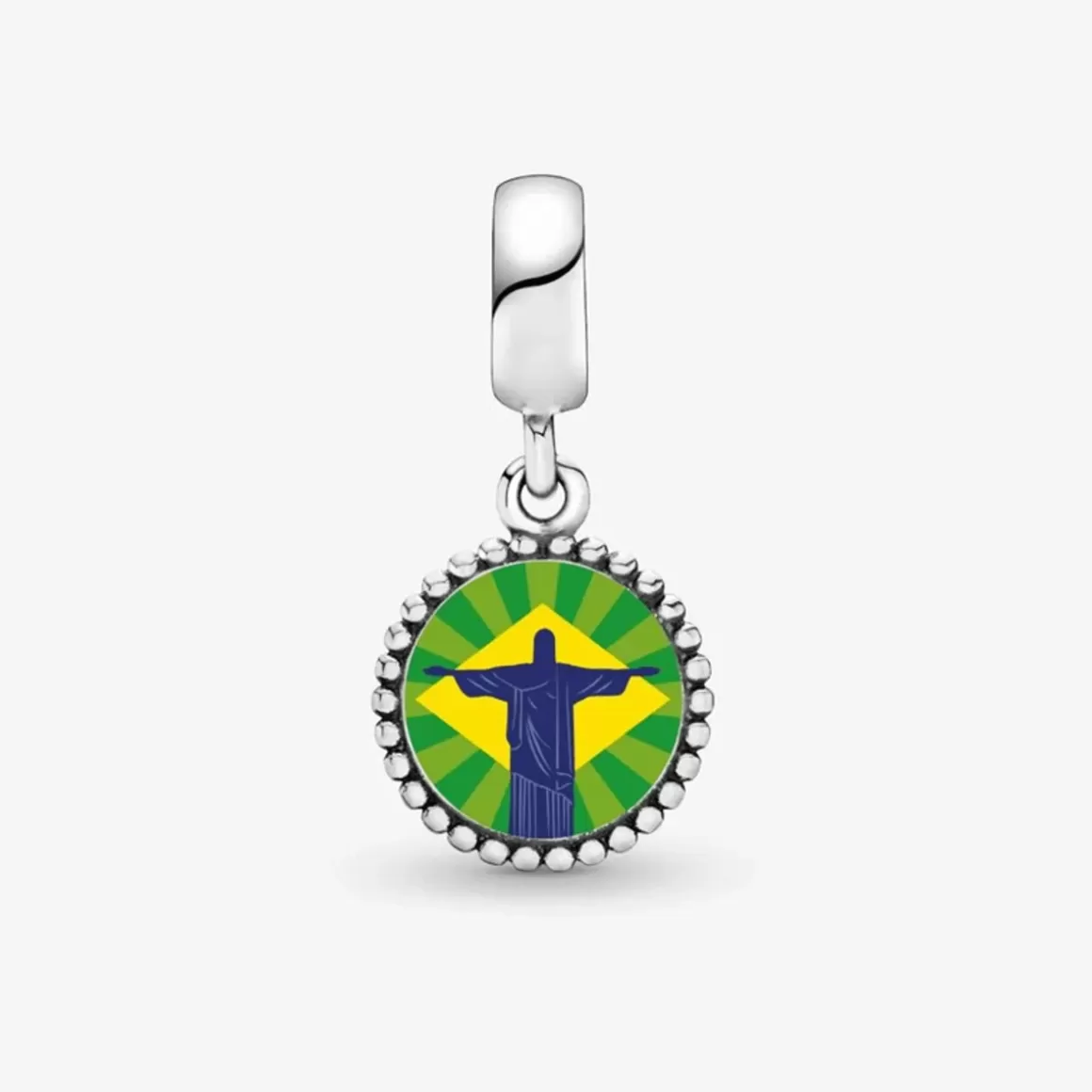 Pandora Charms Pendentes De Prata-Charm Prata Cristo Redentor - Coleção Brasil