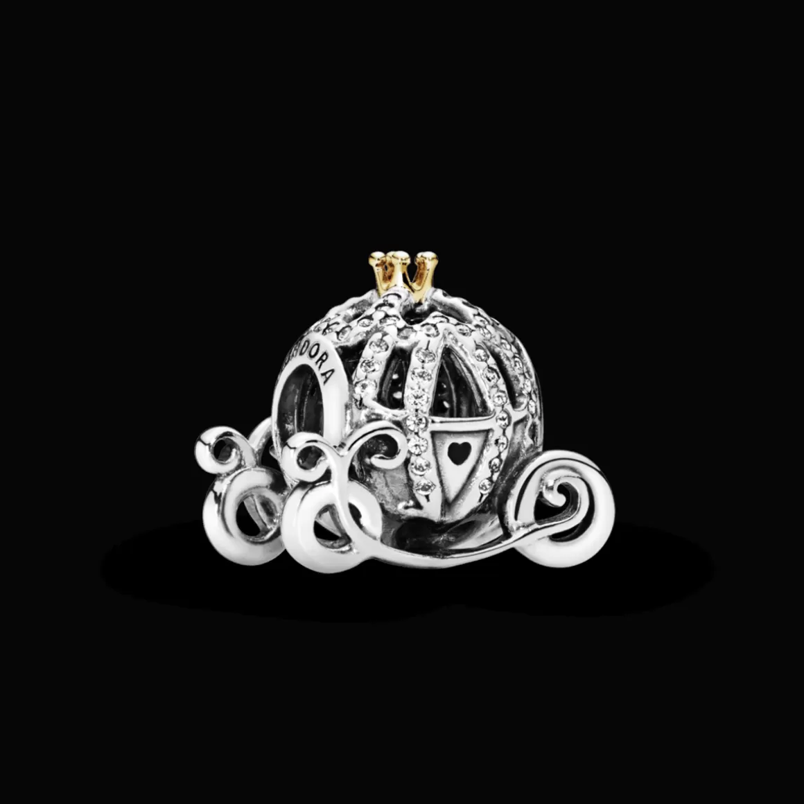 Pandora Charms Dois Tons-Charm Prata Disney Carruagem da Cinderela