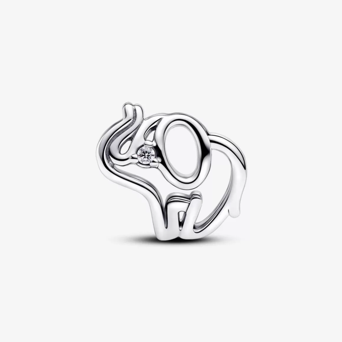 Pandora Charms De Prata-Charm Prata Elefante