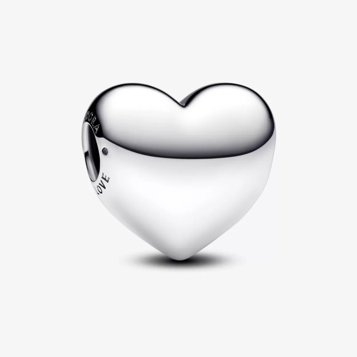 Pandora Charms De Prata-Charm Prata Grande Coração Gravável