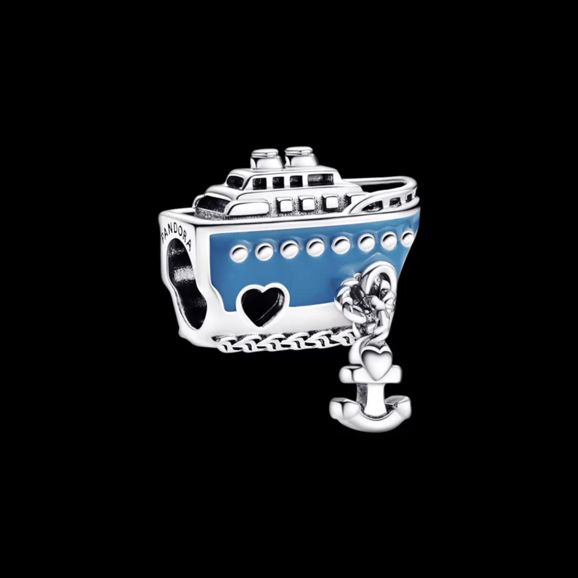 Pandora Charms De Prata-Charm Prata Navio e Âncora