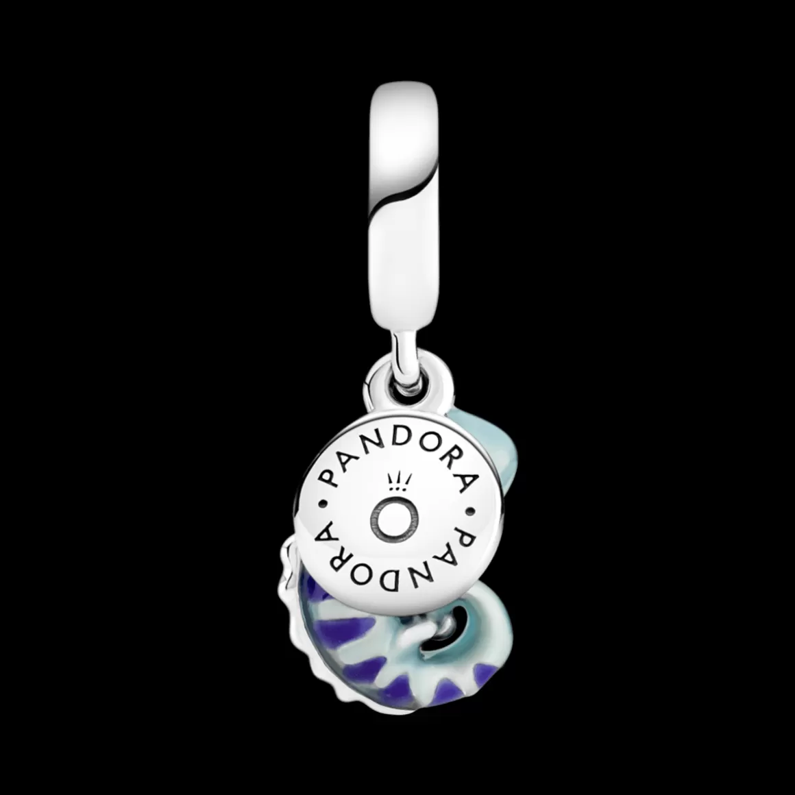 Pandora Charms Pendentes De Prata | Charms Esmaltados-Charm Prata Pendente Camaleão Muda de Cor