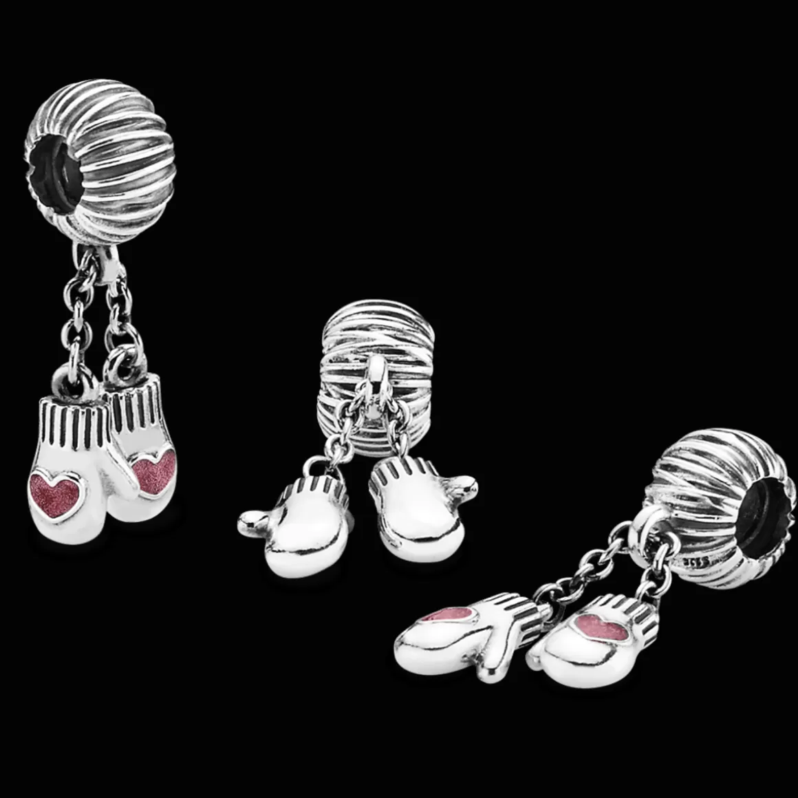 Pandora Charms Pendentes De Prata-Charm Prata Pendente Luvas De Frio