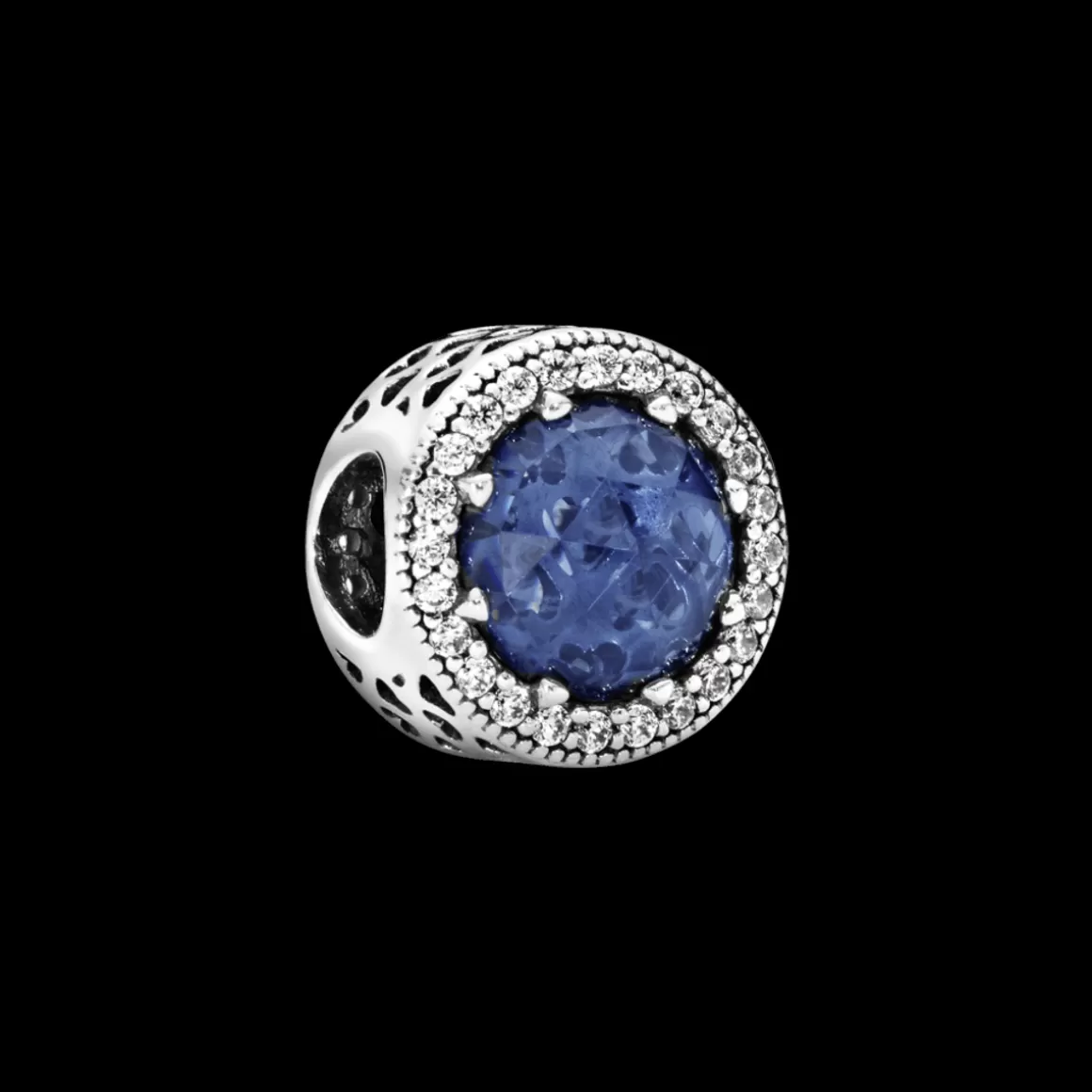 Pandora Charms De Prata-Charm Radiante Azul Lunar