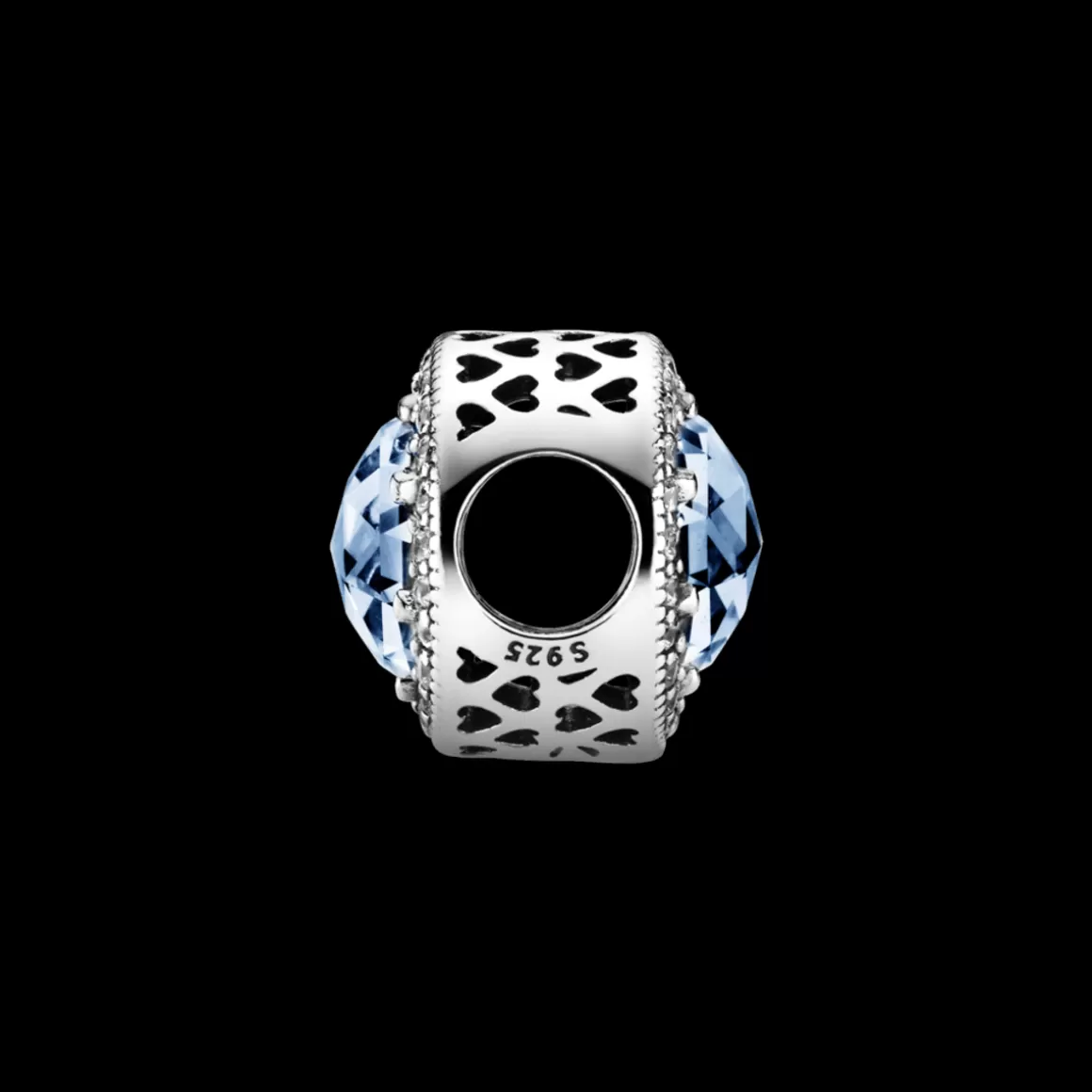 Pandora Charms De Prata-Charm Radiante Azul Polar