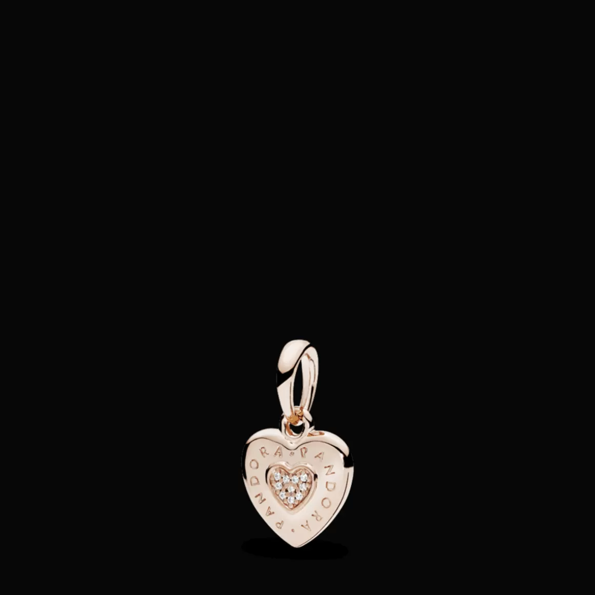 Pandora Charms Pendentes De Ouro Rosé-Charm Rosetm Pendente Coração Signature