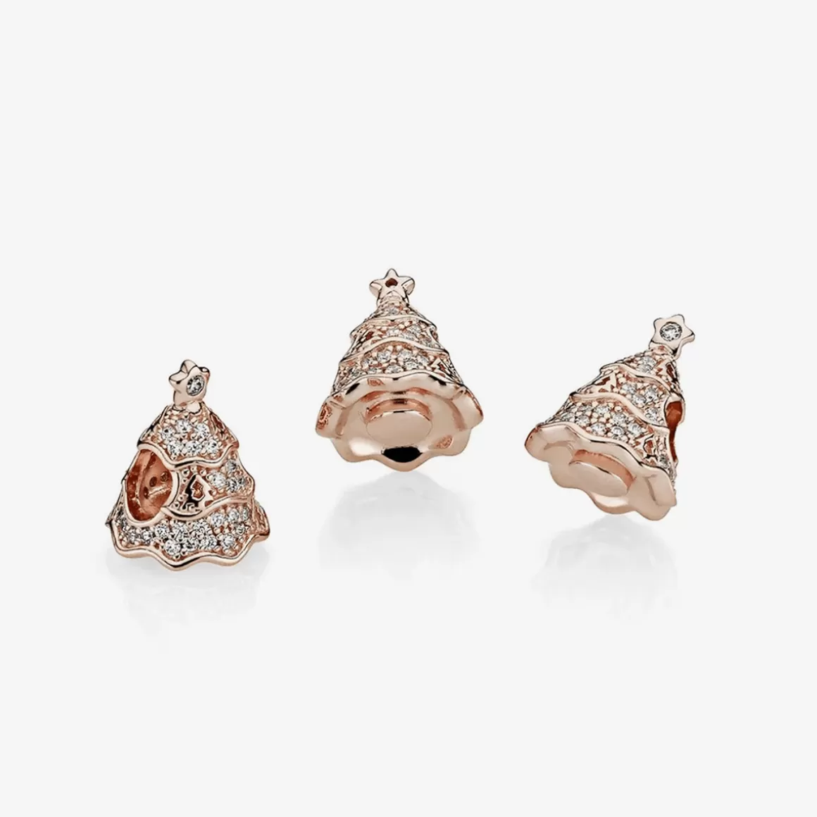 Pandora Charms De Ouro Rosé-Charm Rosetm Árvore Natalina