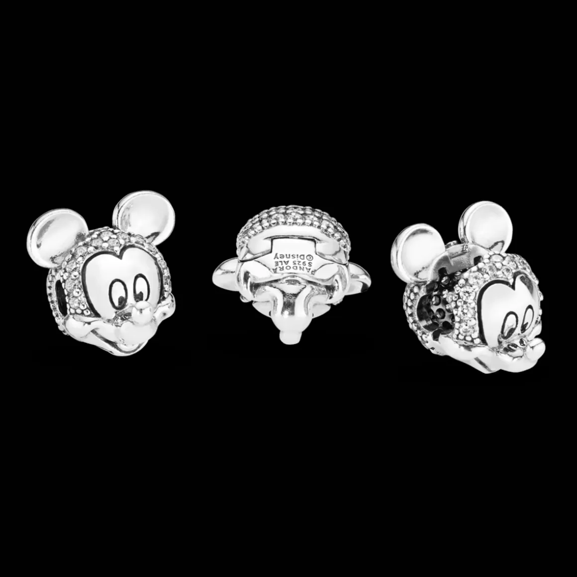 Pandora Charms Clipes De Prata-Clipe Brilhante Mickey