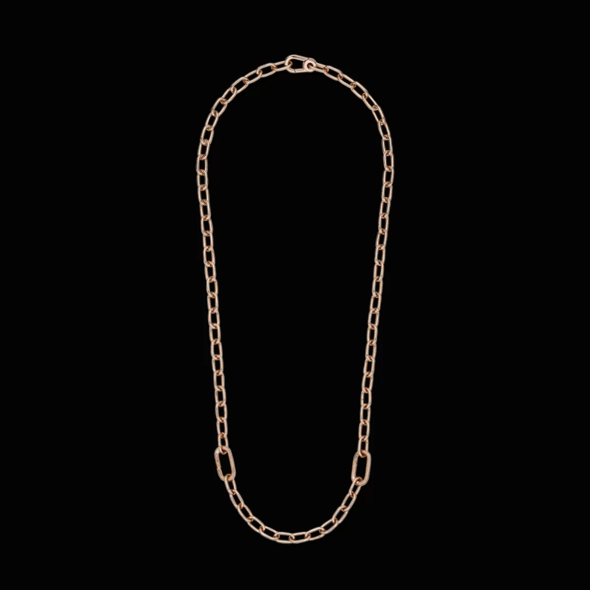 Pandora Correntes Dois Tons | Correntes De Ouro Rosé-Colar De Corrente De Links Me