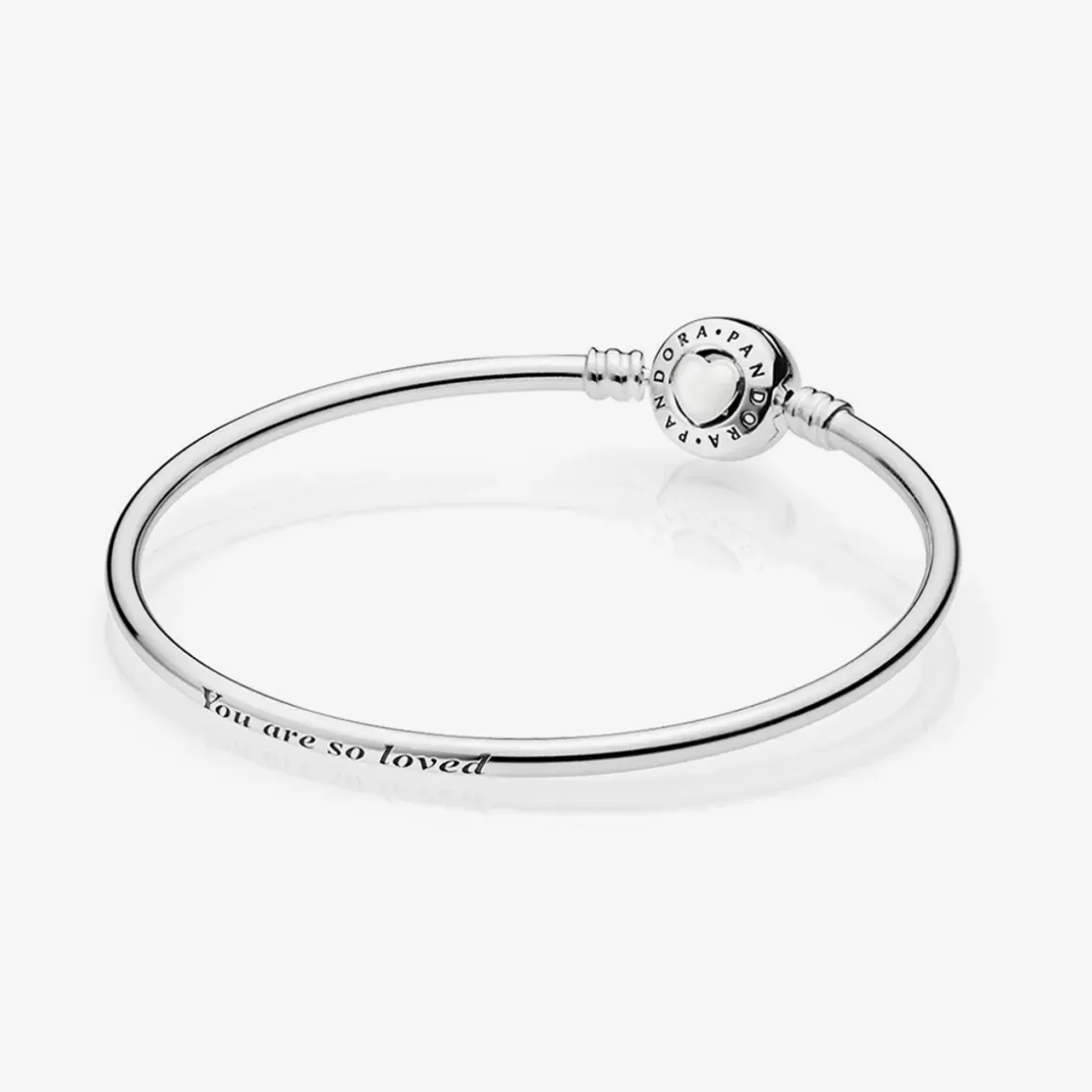 Pandora Braceletes De Prata-E.L. Bracelete Rígido Declaração De Amor