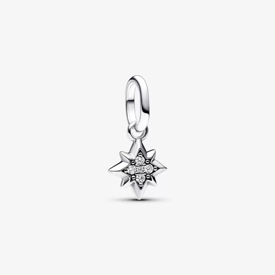 Pandora Mini Charm-Mini Charm Prata Pendente Estrela Cadente