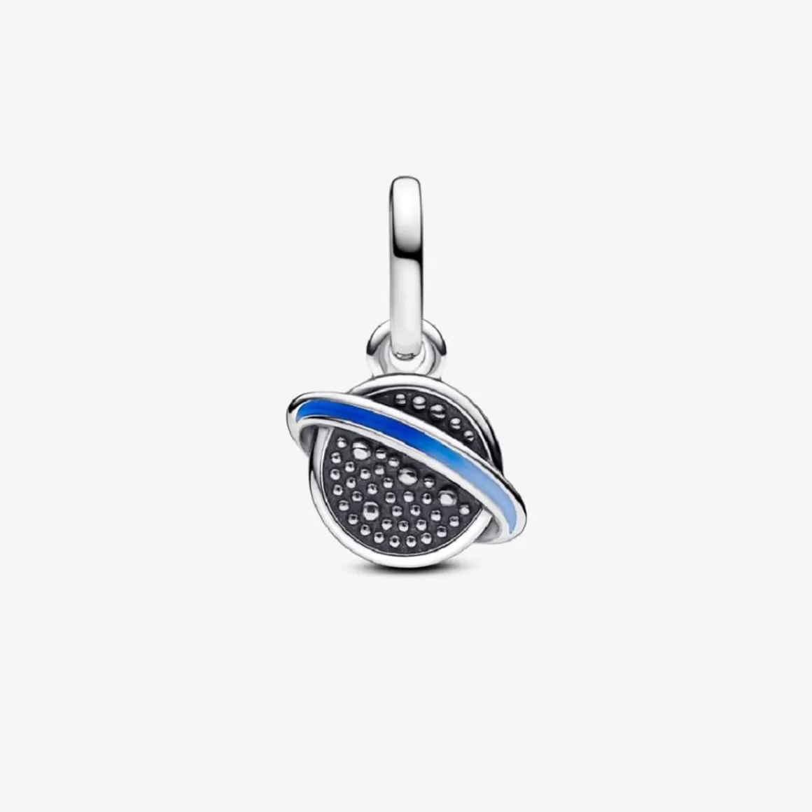 Pandora Charms Pendentes De Prata-Mini Charm Prata Pendente Planeta Azul Brilhante