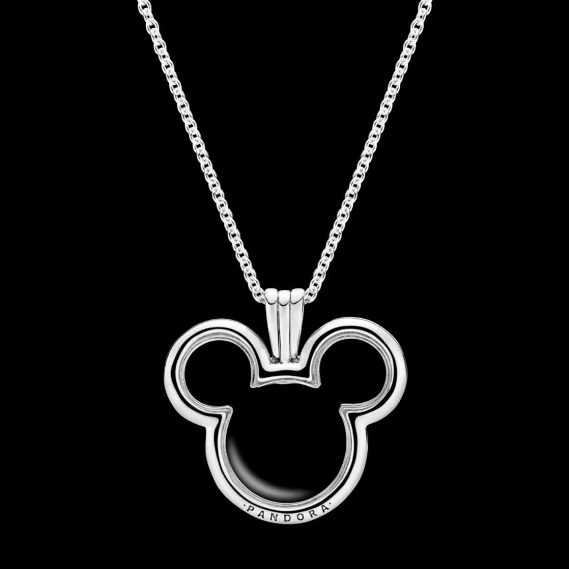 Pandora Colares De Prata-Floating Locket Mickey