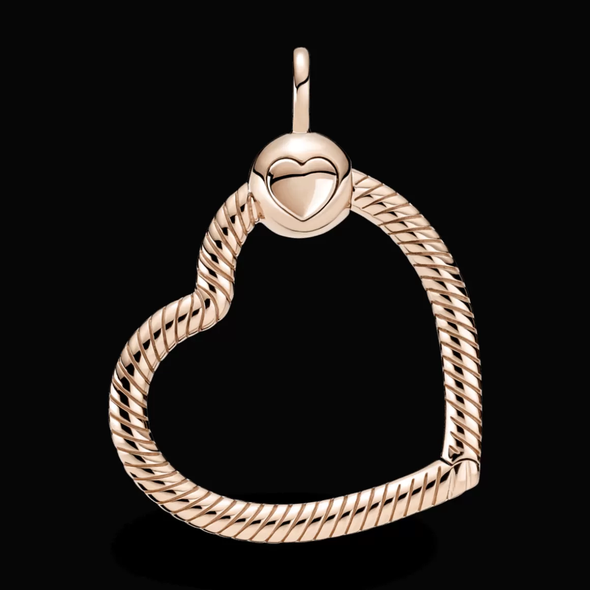 Pandora Charms Pendentes De Ouro Rosé-Pendente Coracao Moments Em Ouro Rose
