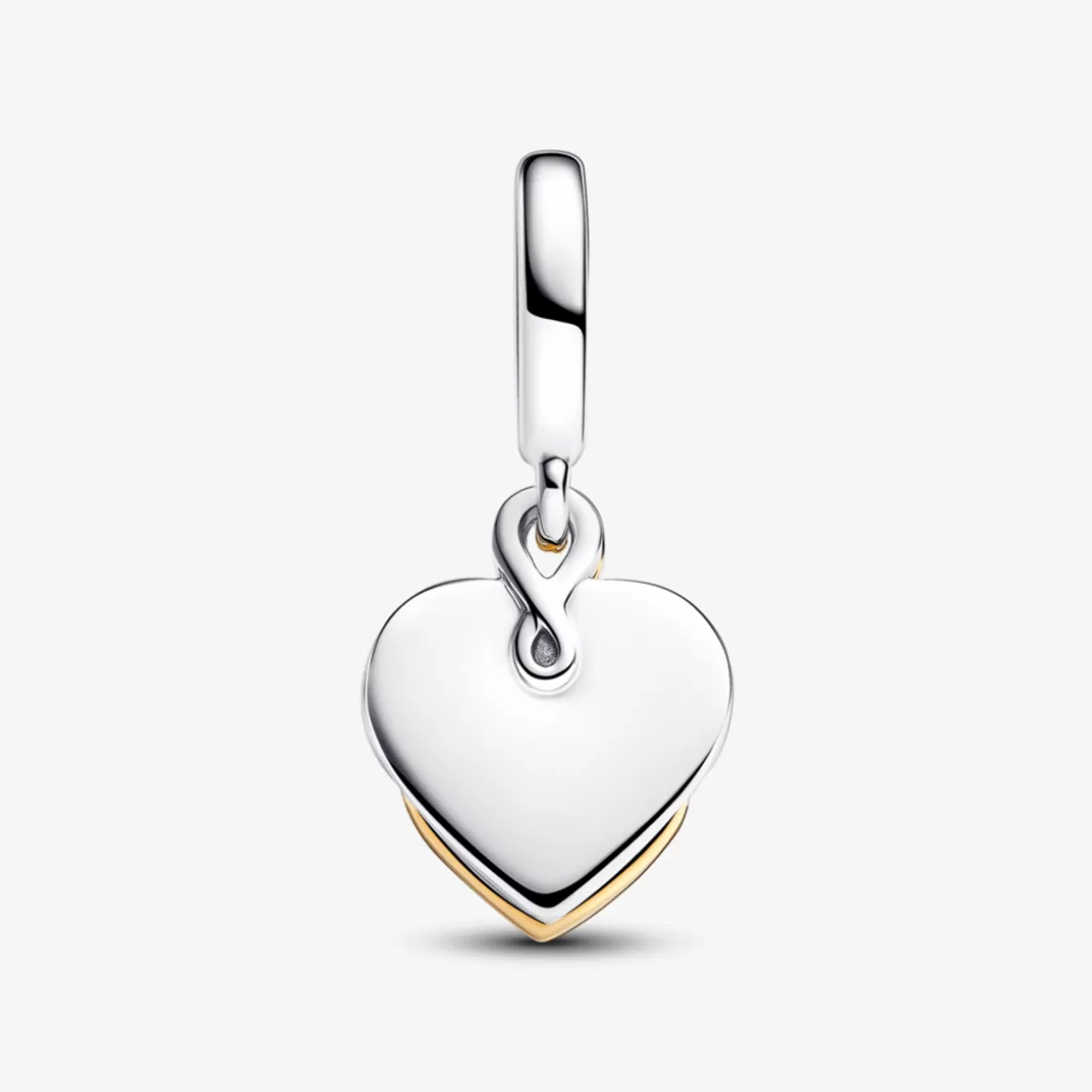 Pandora Charms Dois Tons | Charms De Diamantes-Pingente De Diamante Charm Gravavel Coracao De Mae