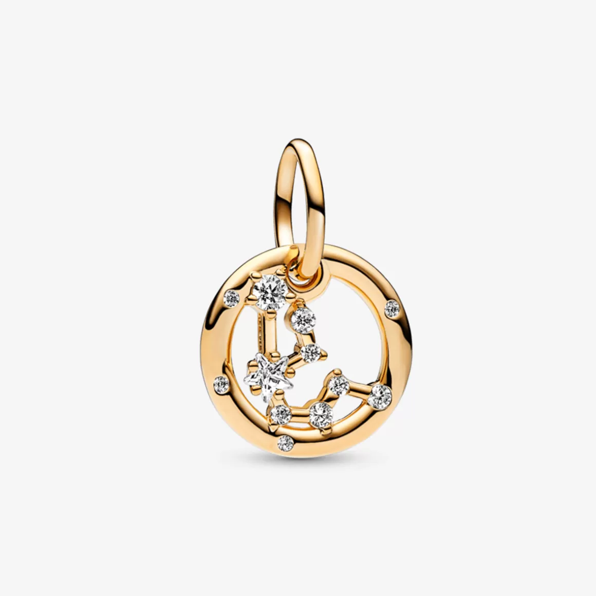 Pandora Charms Pendentes De Ouro | Charms Cristal-Pingente Signo Aquário - Charm de Ouro Pendente