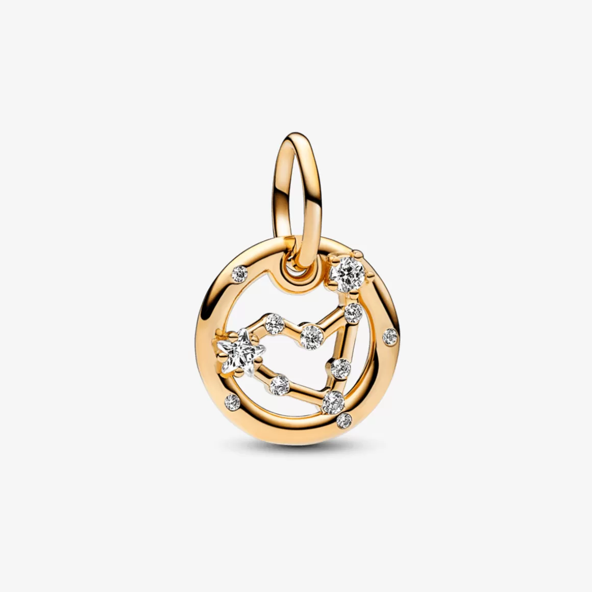 Pandora Charms Pendentes De Ouro | Charms Cristal-Pingente Signo Capricórnio - Charm de Ouro Pendente