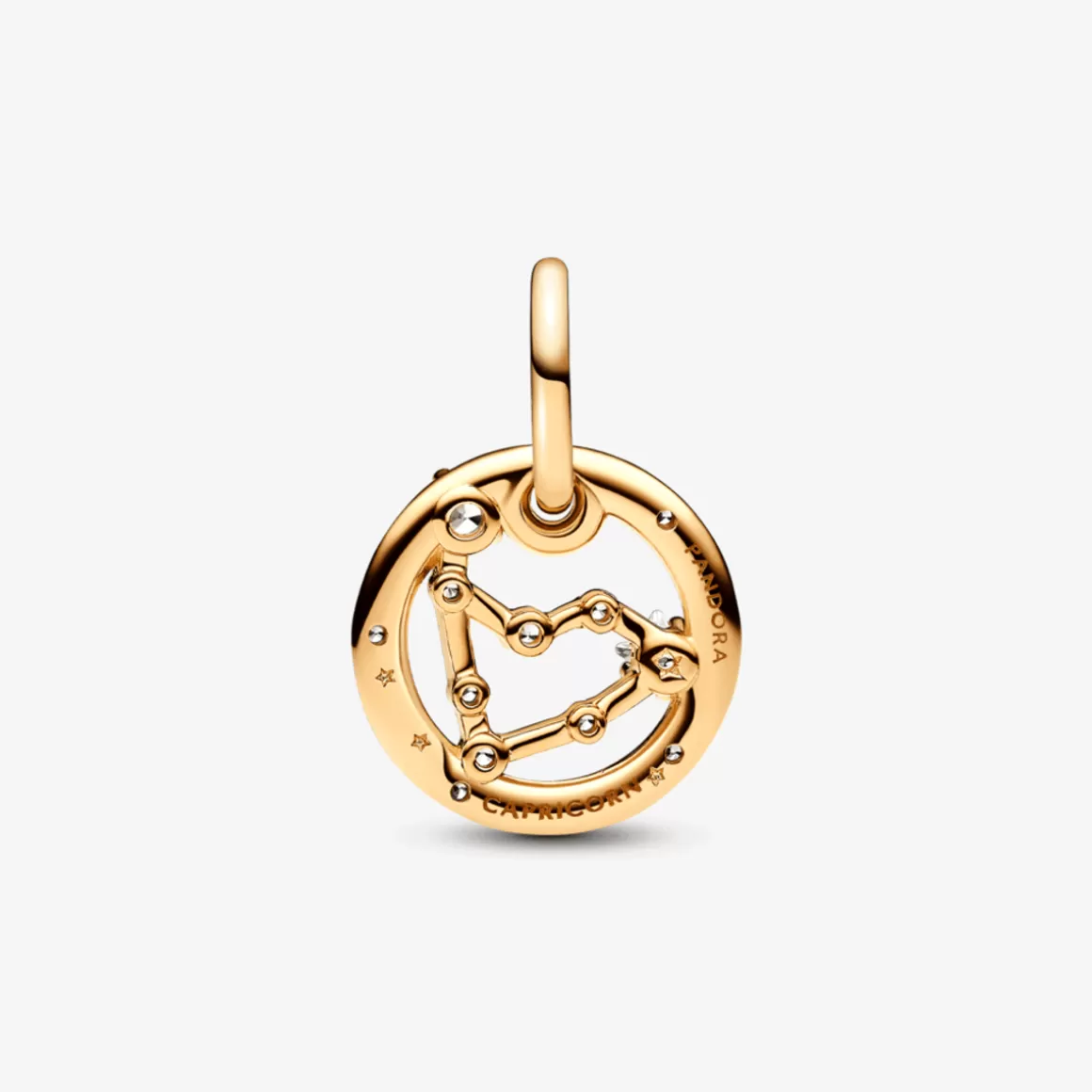 Pandora Charms Pendentes De Ouro | Charms Cristal-Pingente Signo Capricórnio - Charm de Ouro Pendente