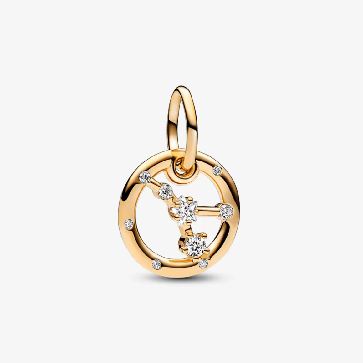 Pandora Charms Pendentes De Ouro | Charms Cristal-Pingente Signo Câncer - Charm de Ouro Pendente