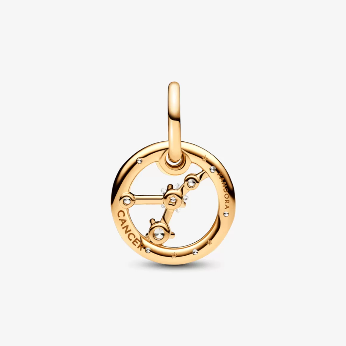 Pandora Charms Pendentes De Ouro | Charms Cristal-Pingente Signo Câncer - Charm de Ouro Pendente