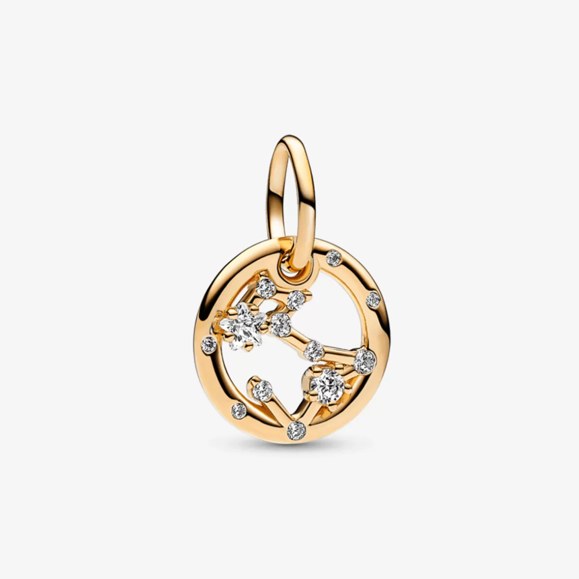 Pandora Charms Pendentes De Ouro | Charms Cristal-Pingente Signo Peixes - Charm de Ouro Pendente