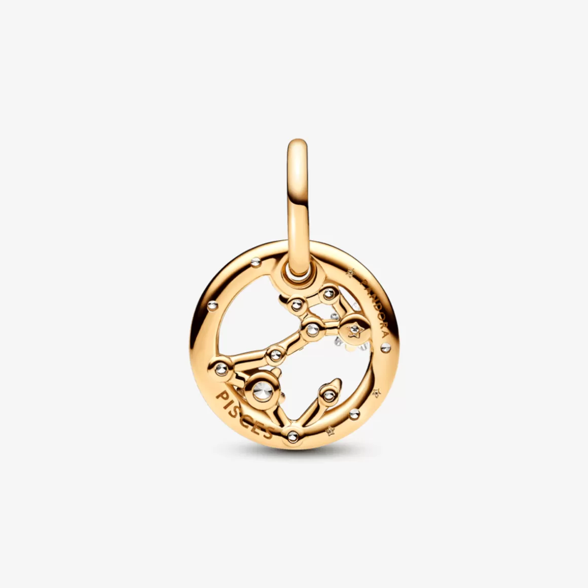 Pandora Charms Pendentes De Ouro | Charms Cristal-Pingente Signo Peixes - Charm de Ouro Pendente