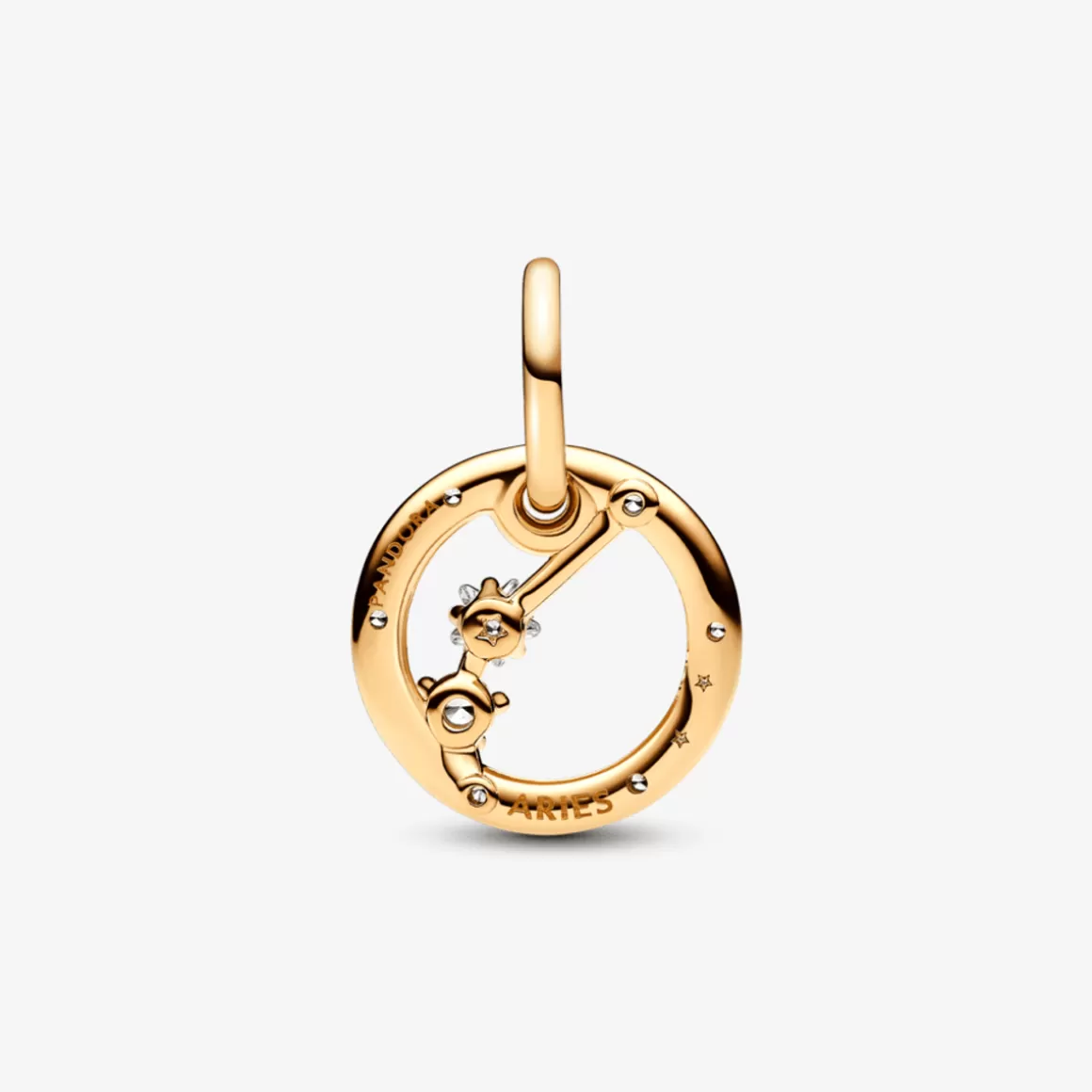 Pandora Charms Pendentes De Ouro | Charms Cristal-Pingente Signo Áries - Charm de Ouro Pendente