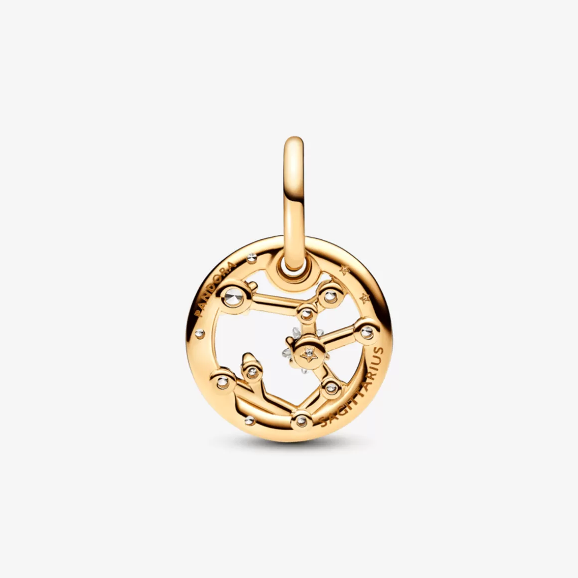 Pandora Charms Pendentes De Ouro | Charms Cristal-Pingente Signo Sagitário - Charm de Ouro Pendente